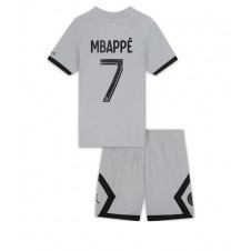 Paris Saint-Germain Kylian Mbappe #7 Bortaställ Barn 2022-23 Korta ärmar (+ Korta byxor)